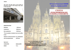 IX Foro Internacional CISDEM 5-6 de Noviembre de 2015