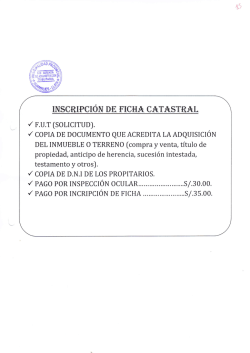 inscripacion de ficha catastral