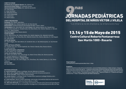 JORNADAS PEDI&Aacute;TRICAS - Salud Rosario Capacita