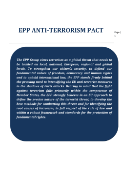 EPP ANTI-TERRORISM PACT - El Confidencial Digital