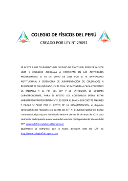 ver relación - Colegio de Físicos del Perú