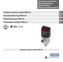 Druckschalter Typ PSD-3x Pressure switch model PSD-3x