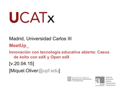 Madrid, Universidad Carlos III MeetUp_ [v.20.04.15] [Miquel.Oliver