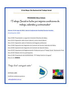 programa - ADASU . Asociación de Asistentes Sociales del Uruguay