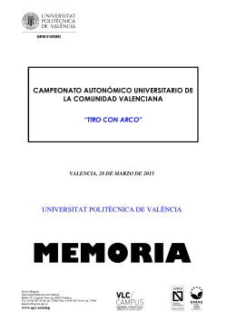 Memoria CADU 2015 - Club de Tiro Con Arco UPV