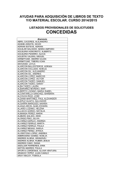 Listas provisionales admitidos