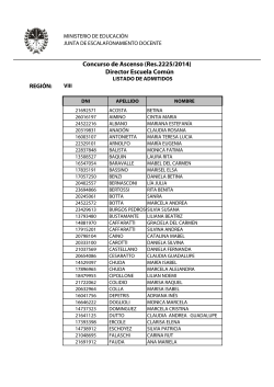 Concurso de Ascenso (Res.2225/2014) Director Escuela Común
