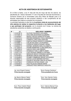 Actas de Vinculación - Universidad Laica Eloy Alfaro de Manabi