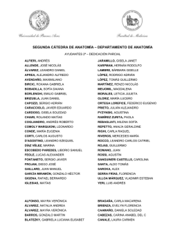 SEGUNDA C&Aacute;TEDRA DE ANATOM&Iacute;A &ndash; DEPARTAMENTO DE
