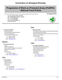 PoWPA - Convention on Biological Diversity