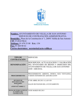 Inventario de bienes y derechos del Ayuntamiento de Velilla de San