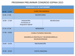 PROGRAMA PRELIMINAR CONGRESO SOPNIA 2015