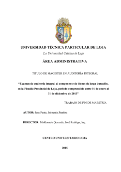universidad técnica particular de loja área administrativa