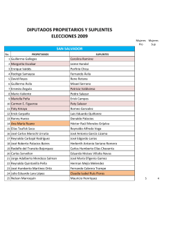 diputados propietarios y suplentes elecciones 2009