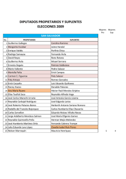 diputados propietarios y suplentes elecciones 2009