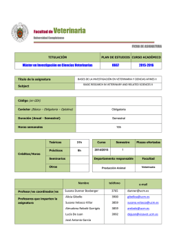 ficha docente - Facultad de Veterinaria