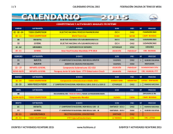 calendario fechiteme 2015 - Federación Chilena de Tenis de Mesa