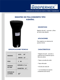Registro tipo Albañal