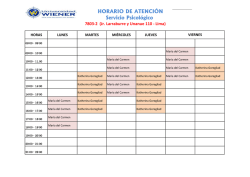 HORARIO DE ATENCI&Oacute;N Servicio Psicol&oacute;gico 7803