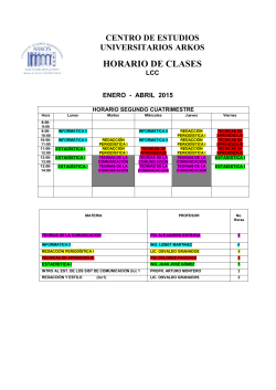 HORARIO DE CLASES