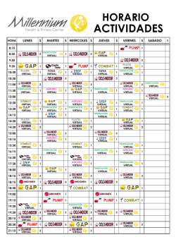 Horario de Actividades