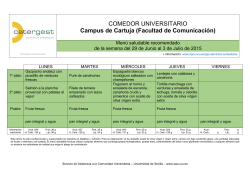 COMEDOR UNIVERSITARIO Campus de Cartuja (Facultad de