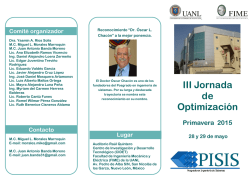 3era Jornada de Optimización