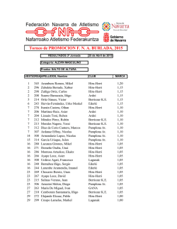 Torneo de PROMOCION F. N. A. BURLADA, 2015