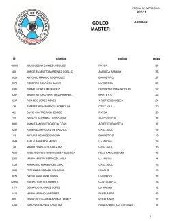 GOLEO MASTER - liga de futbol de tehuacan ac