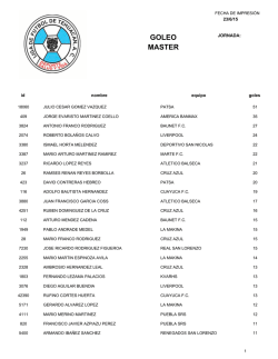 GOLEO MASTER - liga de futbol de tehuacan ac