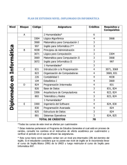 plan de estudio nuevo 2016 diplomado en informática