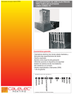 calentadores de aire electricos tipo tubular aletados linea cdm(e)