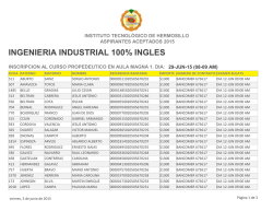 Ing. Industrial en Ingl&eacute;s - Instituto Tecnol&oacute;gico de Hermosillo