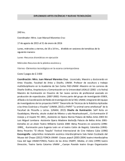 DIPLOMADO ARTES ESC&Eacute;NICAS Y NUEVAS