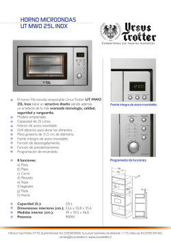 HORNO MICROONDAS UT MWO 25L INOX