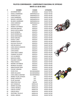 pilotos confirmados - campeonato nacional rc offroad mayo 15