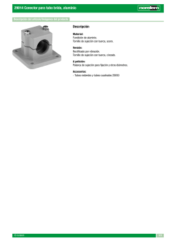 Ficha de datos 29014 Conector para tubo, brida, aluminio