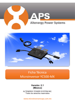 Descargar ficha técnica Microinversor YC500-MX