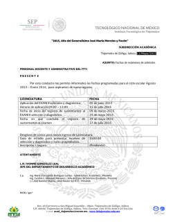 tecnol&oacute;gico nacional de m&eacute;xico - Instituto Tecnol&oacute;gico de Tlajomulco