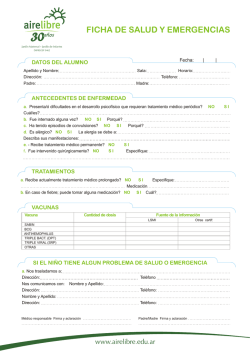Ficha de Salud y Emergencia