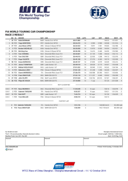 FIA WORLD TOURING CAR CHAMPIONSHIP RACE 2