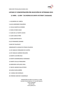 2ª concentración Veteranos. Femenina