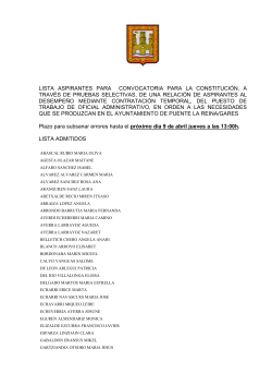 LISTA ASPIRANTES - Ayuntamiento de PUENTE LA REINA