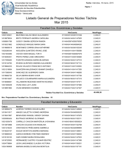 Listado General de Preparadores Núcleo Táchira Mar 2015