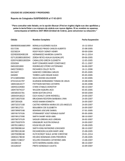 COLEGIO DE LICENCIADOS Y PROFESORES Cédula