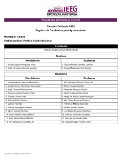 Presidencia del Consejo General Municipio: Celaya Partido