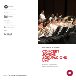 Programa del concierto - unio musical de torrent