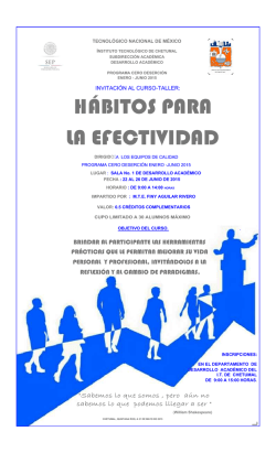 &Egrave;%,726 3$5$ LA EFECTIVIDAD - Instituto Tecnol&oacute;gico de Chetumal