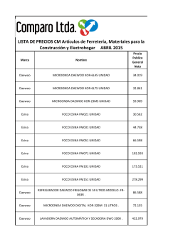 Lista de productos - Comercial Comparo LTDA.