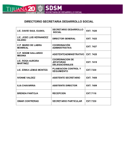 DIRECTORIO SECRETARIA DESARROLLO SOCIAL
